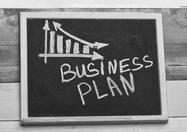 Simple business decrease graph. Business plan concept.