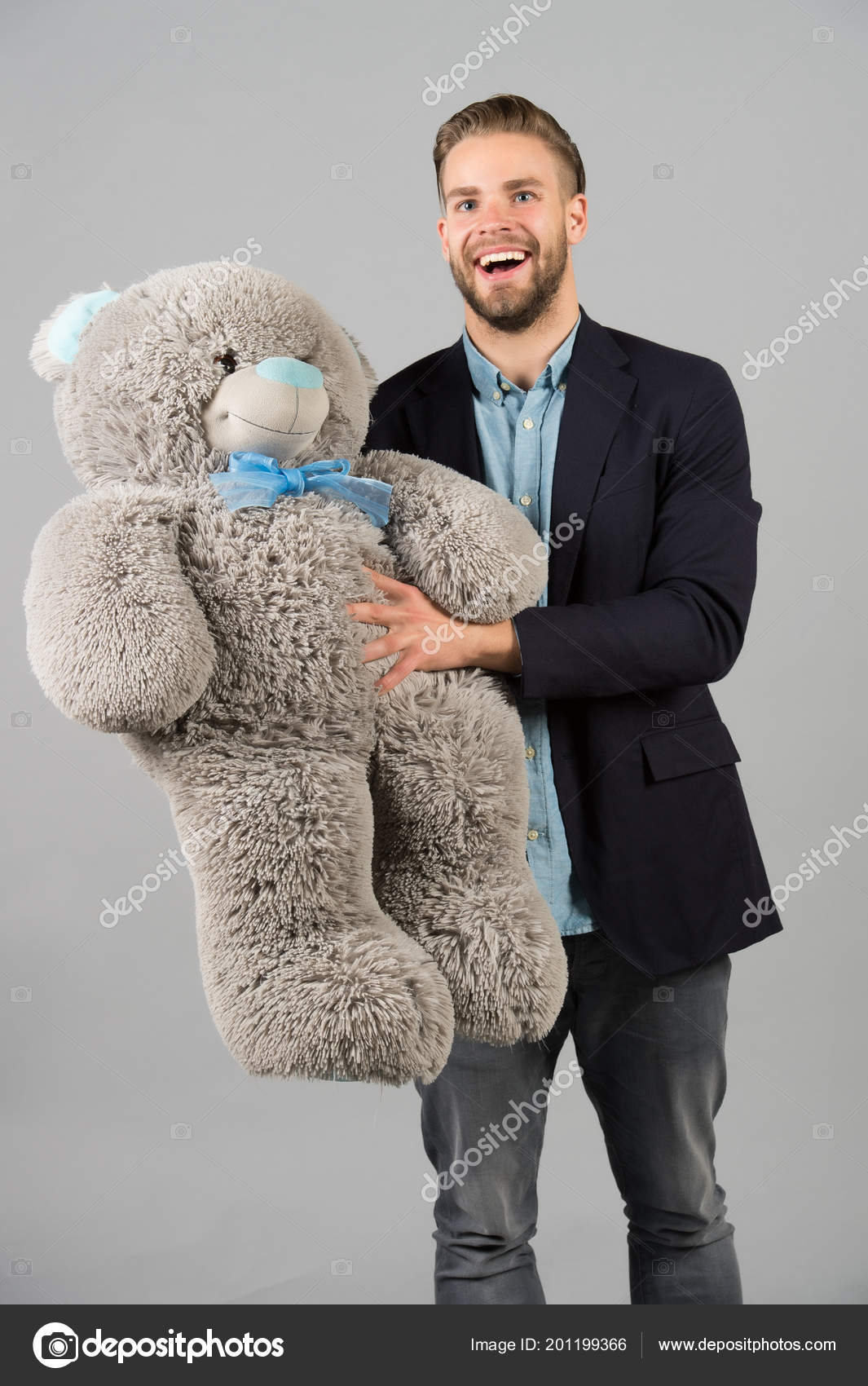 big grey teddy