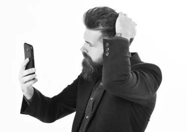 Selfie, apps, sosyal ağ kavramı.