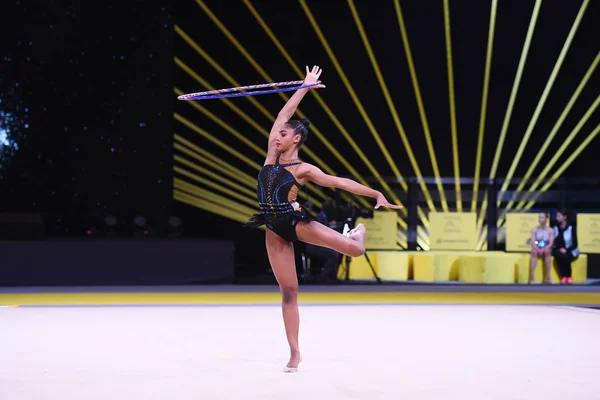 Kiev Ucraina Marzo 2017 Ginnasta Esibisce Concorso Ginnastica Ritmica Deriugina — Foto Stock