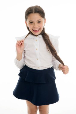 Saçların bütün yaz boyunca bu anı bekledi. Öğrenci kız uzun kıvırcık saçlı. Okuldayken güzel saç modelleri vardı. Muhteşem kuyruklar her gün için mükemmel. Saç stili, liseli kız. Güzel ve kolay.