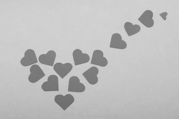 Çok daha büyük kalp, pembe arka plan yapma kağıt Sevgililer — Stok fotoğraf