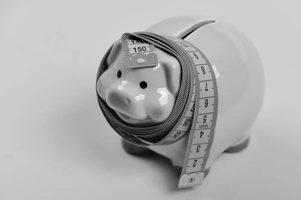 Yatırımlar, ölçümler veya sayım fikirleri. Bütçe ve sıkılan tasarruflar — Stok fotoğraf