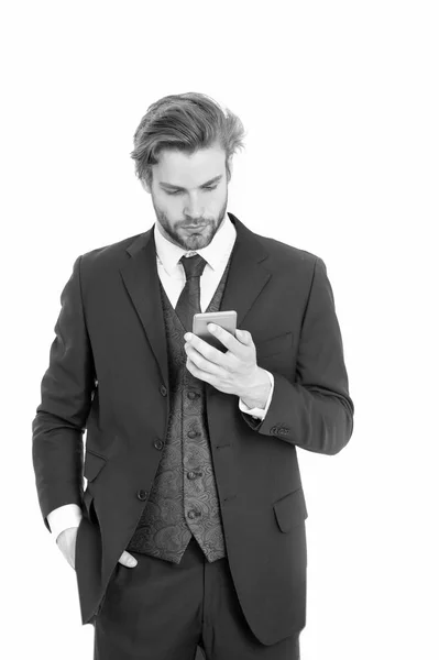 Empresário ou ceo em casaco preto . — Fotografia de Stock