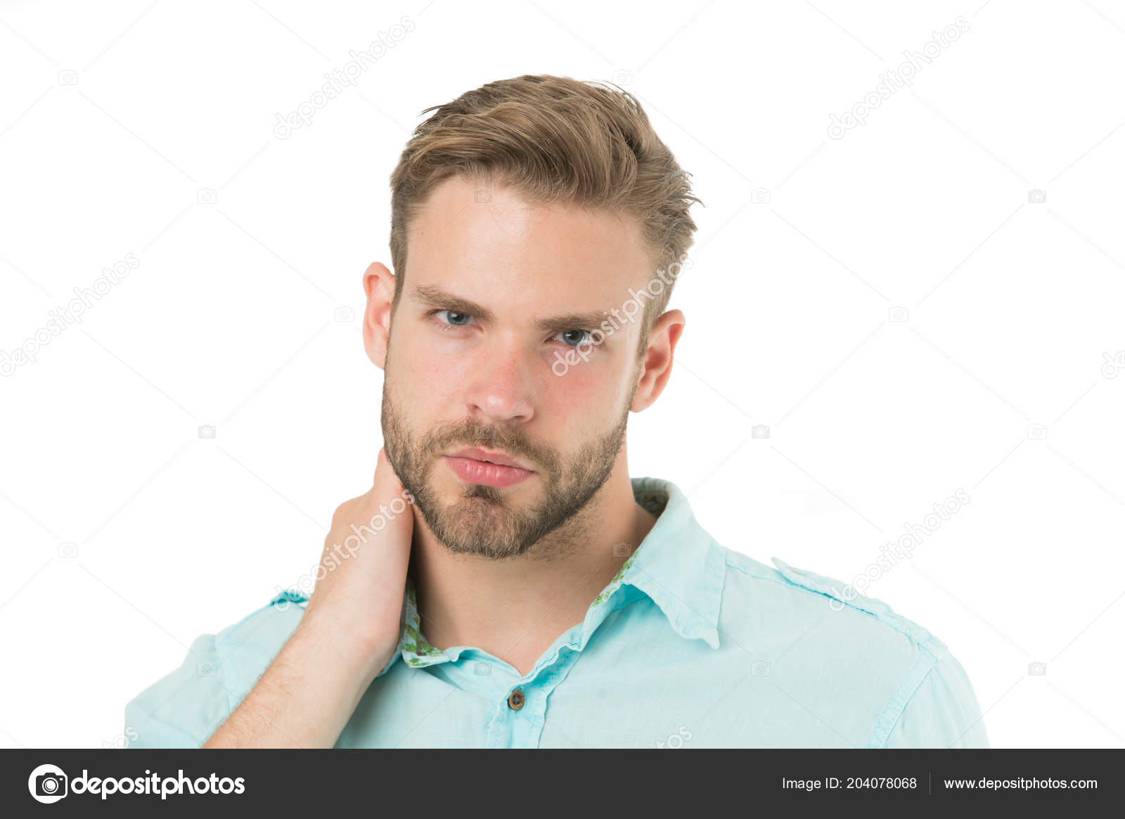 Man grooming. time for new haircut. handsome man with unshaven face