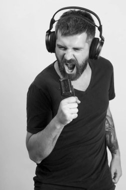 Zevk, müzik ve eğlenceli yaratıcı yaşam tarzı konsepti.