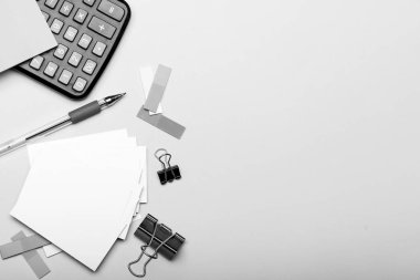 İleti örneği ve hesap makinesi. Boş alanı ile kartvizit