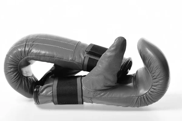 Sports and martial arts concept. Leather box equipment for fight and training.