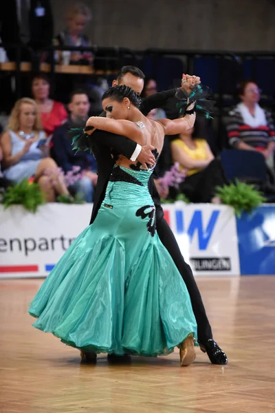 Stuttgart Deutschland August 2015 Ein Unbekanntes Tanzpaar Tanzpose Beim Grand — Stockfoto