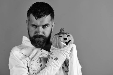 Cadılar Bayramı karakter beyaz uzun kollu hayalet kostümü