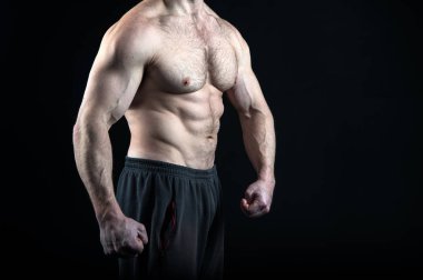 Gövde altı bohça abs. egzersiz ve egzersiz abs, kopya alanı olan adam. adam vücut.