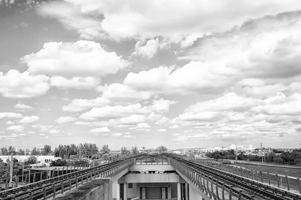 Metropolitana Ferroviaria Metropolitana Sistema Transito Ferroviario Miami Stati Uniti Servizio — Foto Stock