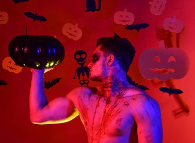 Maço kabaklar süslemeleri, kopya alanı ile.