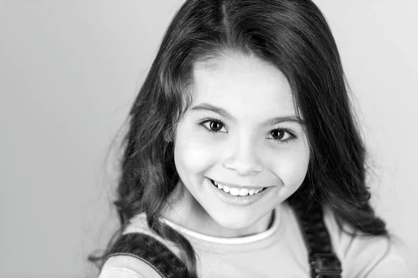 Beauty model smile, fashion, look. black and white happy little girl