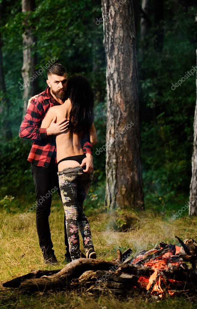 Aşk ve sex kavramı Erotik çift tam arzu gidiş yapmak seviyorum  