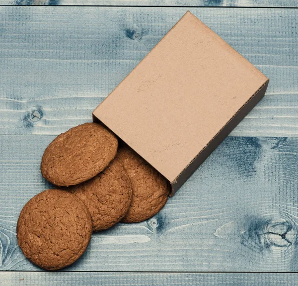 Sladká pekárna a lahodná svačinka. Ovesné sušenky jako chutné pečivo — Stock fotografie
