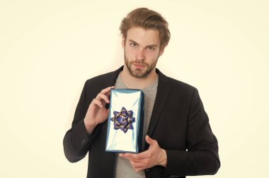 hediye kutusu ya da Noel için mevcut olan şık adam