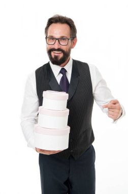 İşadamı dostum hediye kutuları. Basiretli iş adamı hediye kutusu paket noktasının. Emeklilik parası ve hediyeler için komuta sizde. Tadını