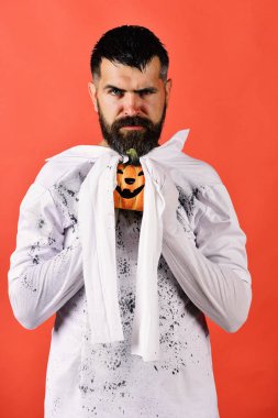 Cadılar Bayramı karakter beyaz uzun kollu hayalet kostümü