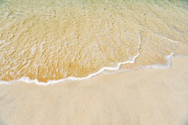 dalgalı deniz, okyanus su arka plan Antigua kum Coast