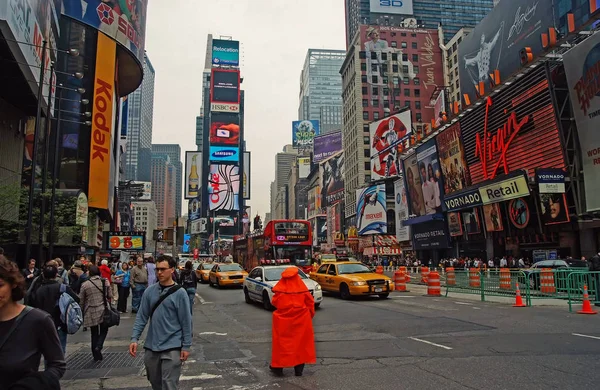 Tempi occupati piazza a New York, Stati Uniti d'America — Foto Stock