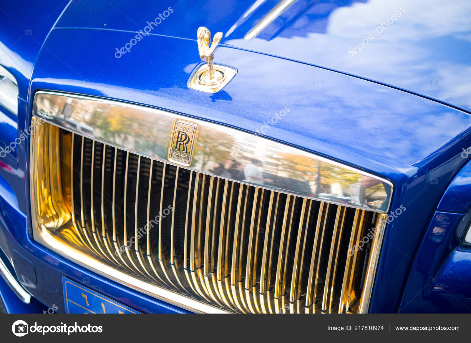 Luxury Supercar Rolls Royce Rollsroyce Ghost Blue and Gold Color Parked on  the Street in Paris Rolls Royce Rollsroyce Editorial Photography  Image  of england antique 194886037