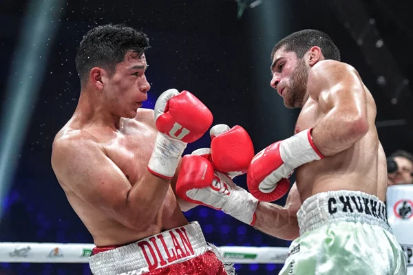 Kyiv Ukraine October 2018 Boxers Karen Chukhadzhyan Dilan Loza Fight — Stock Photo, Image