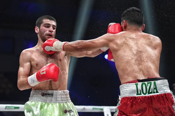 Kyiv Ukraine Oktober 2018 Boxer Karen Chukhadzhyan Dilan Loza Kämpft — Stockfoto