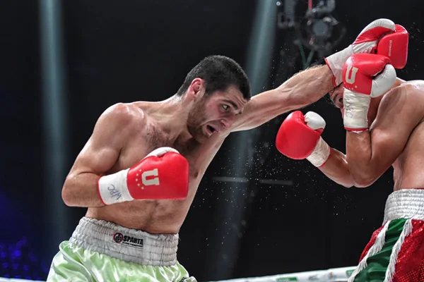 Kyiv Ukraine Oktober 2018 Boxer Karen Chukhadzhyan Dilan Loza Kämpft — Stockfoto