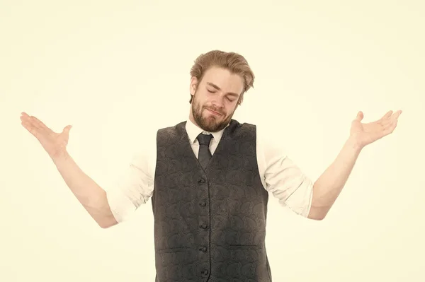 Cavalheiro ou homem ou cavalheiro sorridente de colete e gravata — Fotografia de Stock
