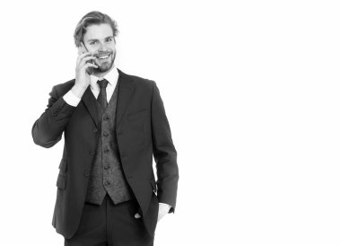 İşadamı veya siyah ceketli ceo.