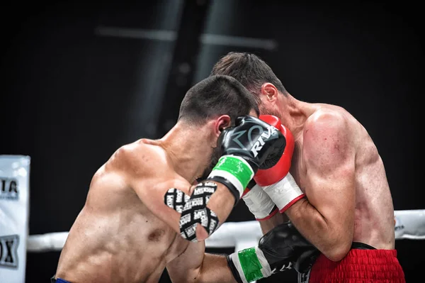 Kiev Ucrania Octubre 2018 Lucha Entre Los Boxeadores Maljhaz Sujashvili —  Fotos de Stock