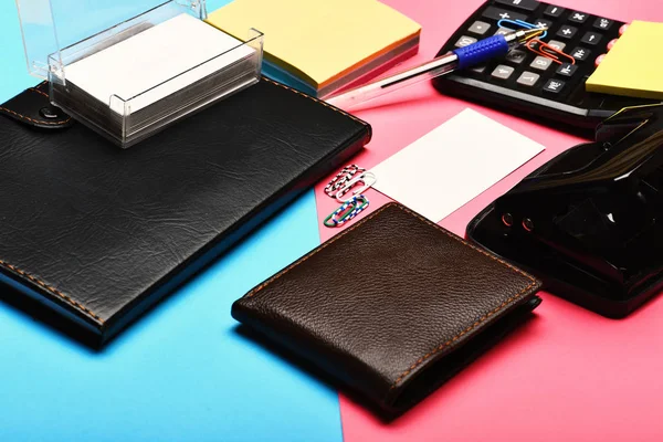 Mans leather wallet as business and work concept — Stock Photo, Image