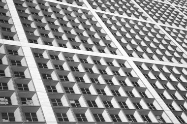 Windows gökdelen binası. Kentsel yüzey. Mimari konsepti. Özet görünümü gökdelenin birçok windows bina yüksek. Modern cam gökdelen iş merkezi