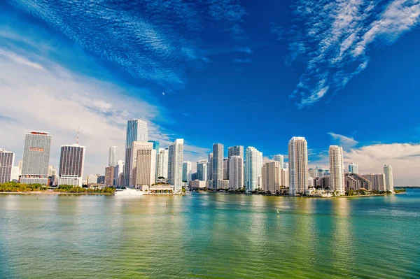 Luchtfoto van Miami waterkant — Stockfoto