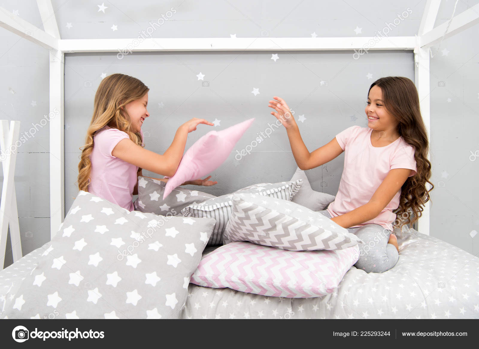 Evening time for Sleepover party Girls happy best