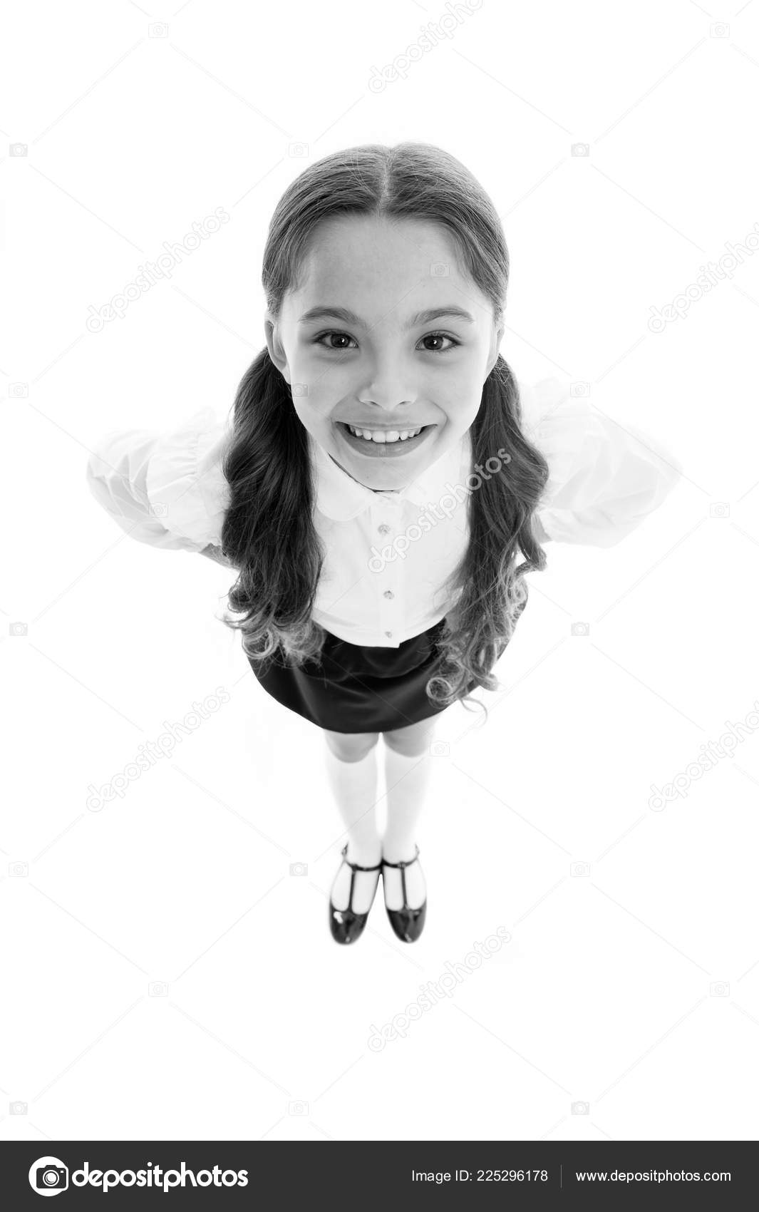 Do You Like My Hairstyle Schoolgirl Pupil Long Curly Hair