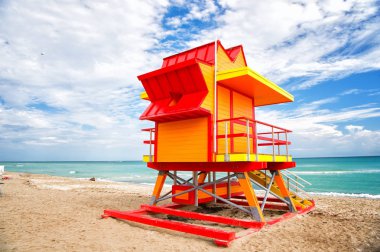 Cankurtaran Kulesi için kurtarma baywatch Beach Miami, ABD