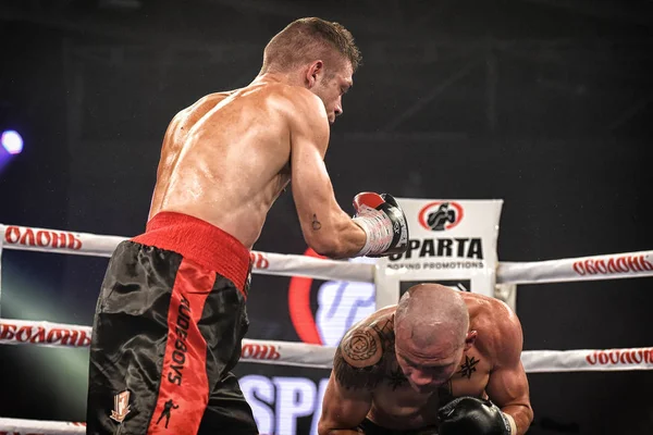 Kiev Ucrania Septiembre 2017 Espectáculo Boxeo Esparta Incluyó Seis Peleas —  Fotos de Stock