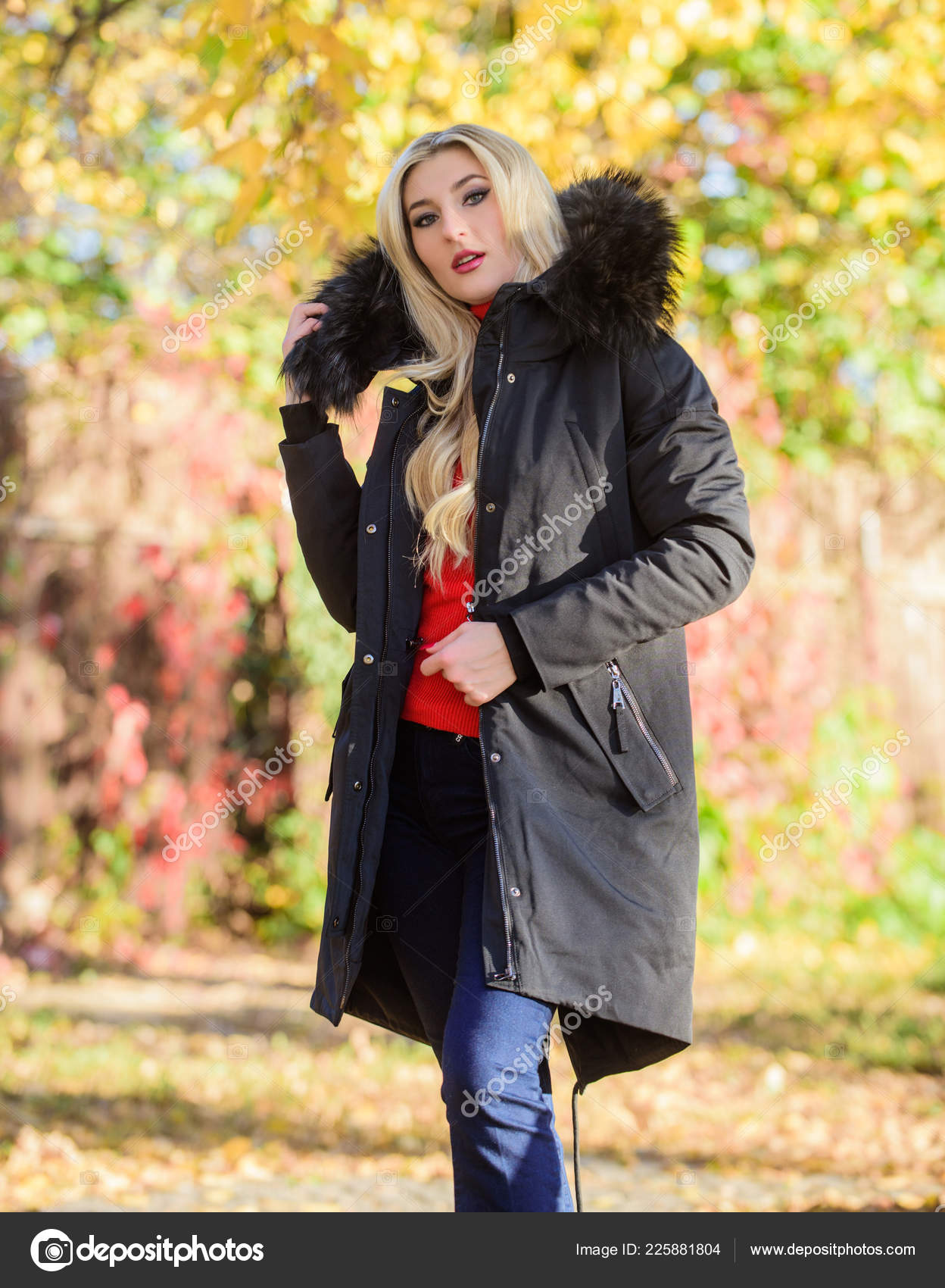 girls black parka coat