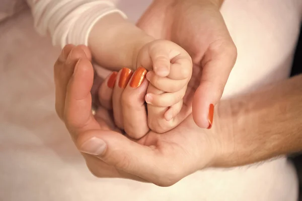 Family hands of father, mother and child together — Stock Photo, Image