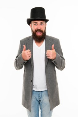 Sihirbaz hüner performans kavramı. Sirk sihir numarası performans. Sihirbaz sirk işçisi. Sakallı adam adam neşeli yüzü sihirbaz olarak sorunu çözmek. Büyücü karakter. Biraz sihir numarası istiyorum