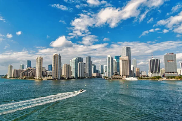 Vista aérea del paseo marítimo de Miami — Foto de Stock