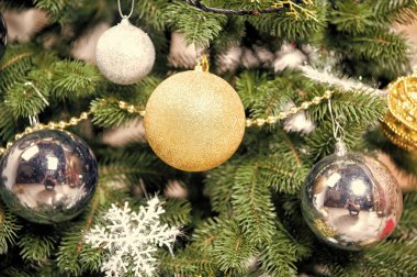 Altın ve gümüş rengi, kar tanesi, garland baubles