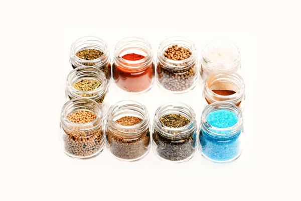 Set of seasoning making frame. Herbs and spices concept. — Stock Photo, Image