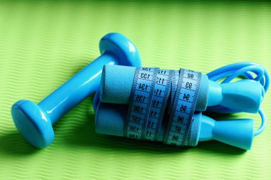 İp atlama ve Barbell yoga mat ölçüm bandı