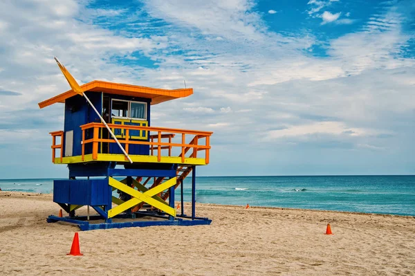 Südstrand, miami, florida, Badehaus am Strand — Stockfoto