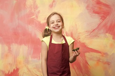 Bebek aşçı kırmızı Şef önlük renkli soyut duvar