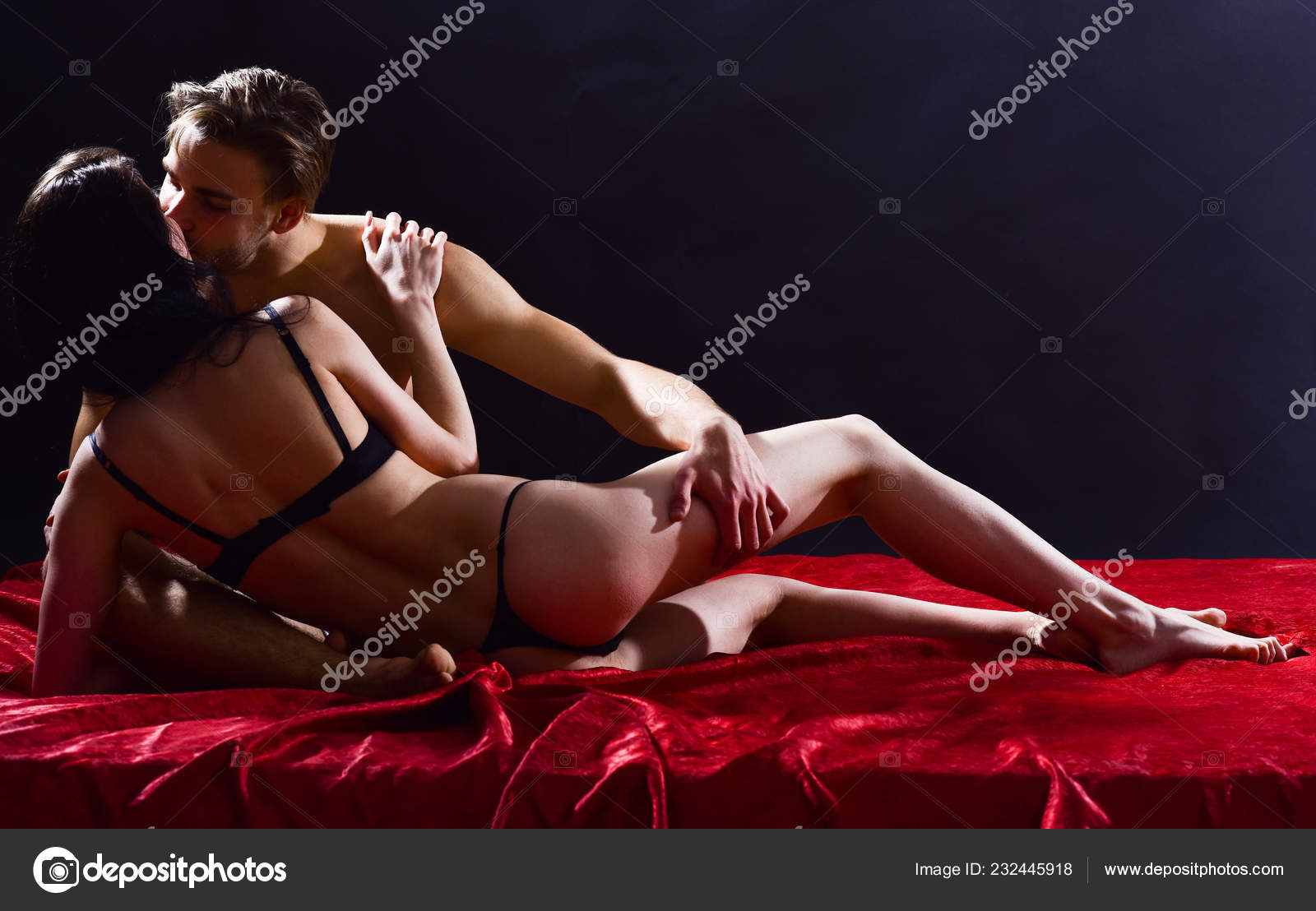 Lover Sexy Naked Female Body Foreplay Bed Foreplay Sex Game Stock Photo by ©stetsik 232445918 picture