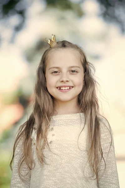 Portrét krásné malé šťastné princezny dívka — Stock fotografie